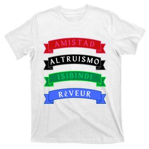 Amistad Isibindi Altruismo Reveur 4 Houses 1 Family T-Shirt