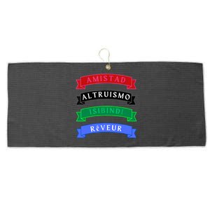 Amistad Isibindi Altruismo Reveur 4 Houses 1 Family Large Microfiber Waffle Golf Towel