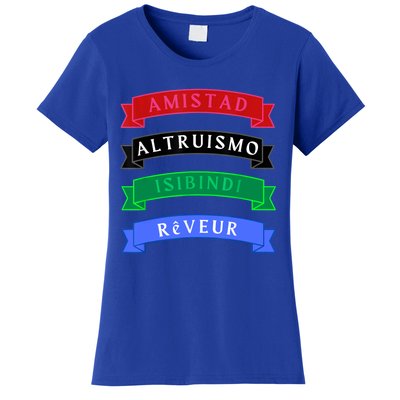 Amistad Isibindi Altruismo Reveur 4 Houses 1 Family Women's T-Shirt