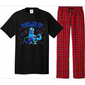 Autism Infinity Autism Trex Trex Infinity Dare To Be Yoursel Gift Pajama Set