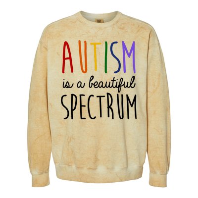 Autism Is A Beautiful Spectrum Awareness Colorblast Crewneck Sweatshirt