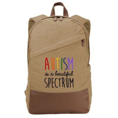 Autism Is A Beautiful Spectrum Awareness Cotton Canvas Backpack