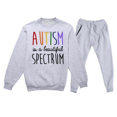 Autism Is A Beautiful Spectrum Awareness Premium Crewneck Sweatsuit Set