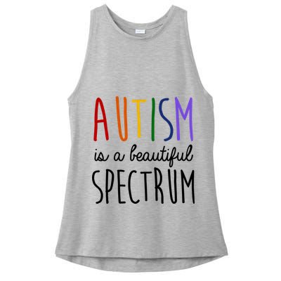 Autism Is A Beautiful Spectrum Awareness Ladies PosiCharge Tri-Blend Wicking Tank