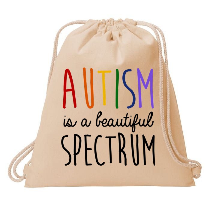 Autism Is A Beautiful Spectrum Awareness Drawstring Bag