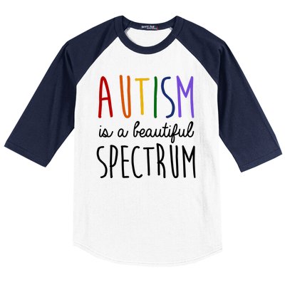 Autism Is A Beautiful Spectrum Awareness Baseball Sleeve Shirt