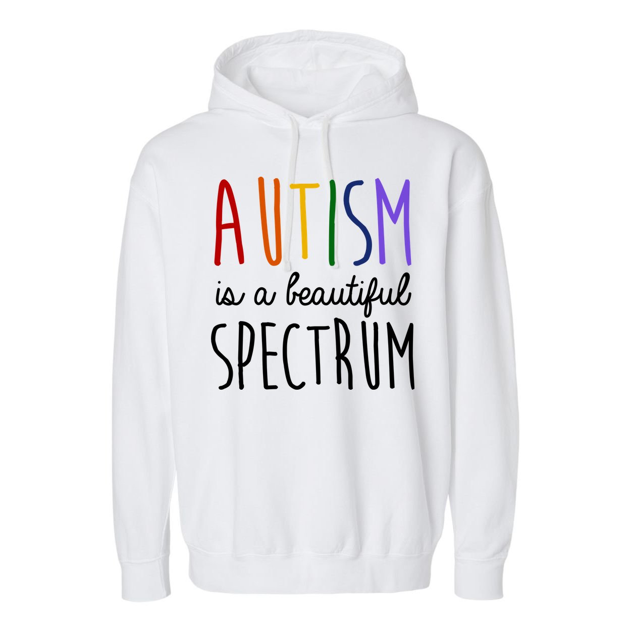 Autism Is A Beautiful Spectrum Awareness Garment-Dyed Fleece Hoodie