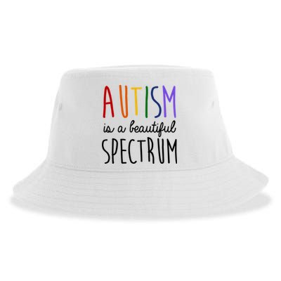 Autism Is A Beautiful Spectrum Awareness Sustainable Bucket Hat