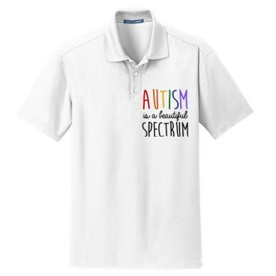 Autism Is A Beautiful Spectrum Awareness Dry Zone Grid Polo