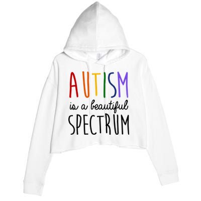 Autism Is A Beautiful Spectrum Awareness Crop Fleece Hoodie