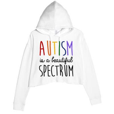 Autism Is A Beautiful Spectrum Awareness Crop Fleece Hoodie