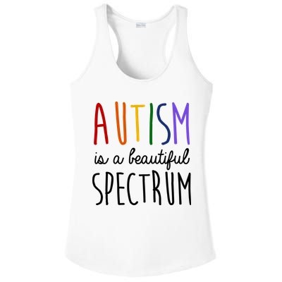 Autism Is A Beautiful Spectrum Awareness Ladies PosiCharge Competitor Racerback Tank