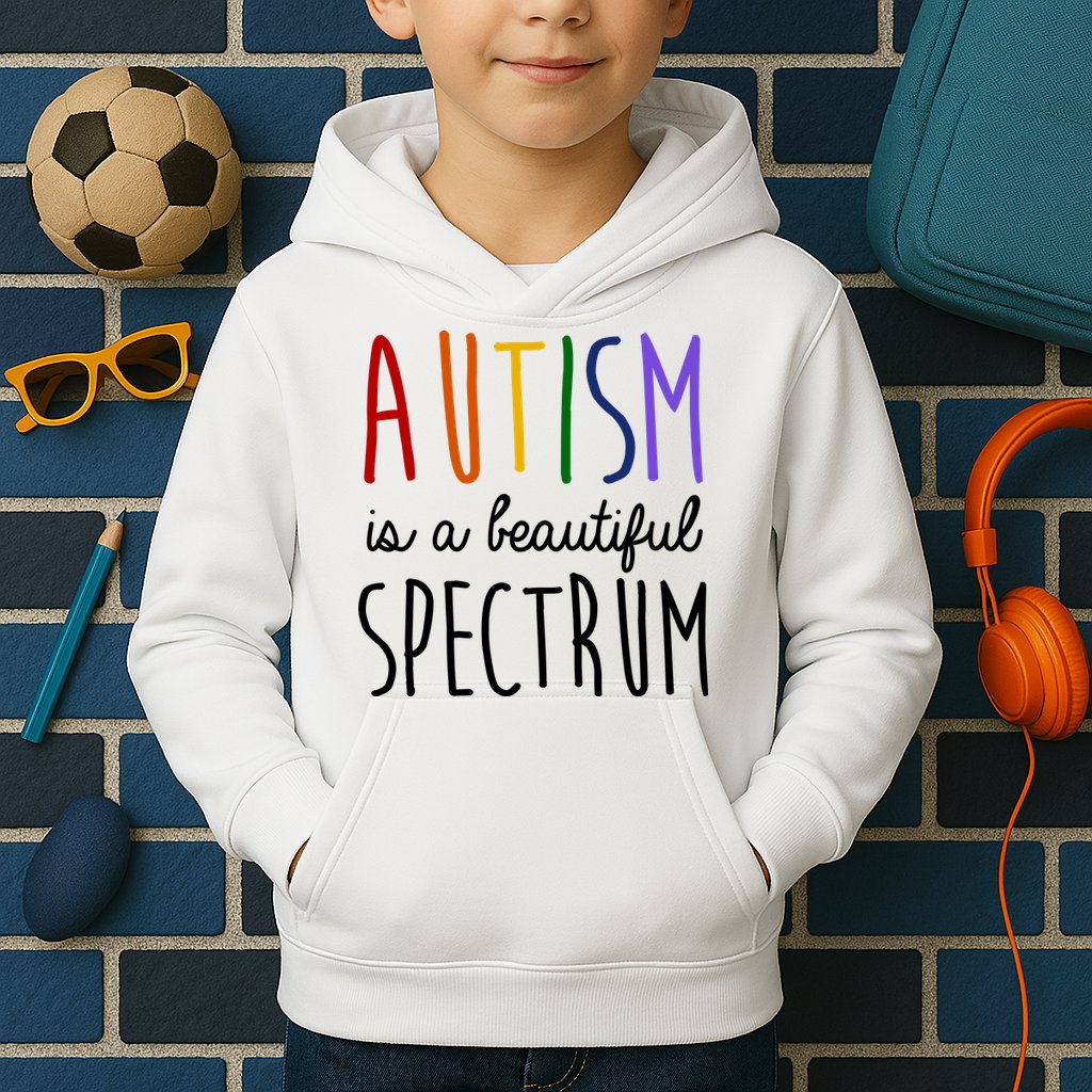 Autism Is A Beautiful Spectrum Awareness Kids Hoodie