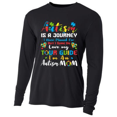 Autism Is A Journey Autism Mom Autism Awareness Themed Gift Cooling Performance Long Sleeve Crew