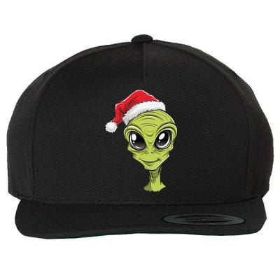 Alien In A Santa Claus Hat Christmas Wool Snapback Cap