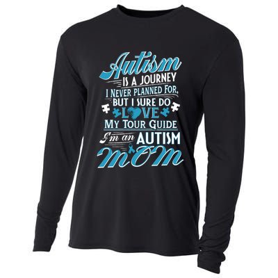 Autism Is A Journey I Never Planned But I Love Autism Mom Meaningful Gift Cooling Performance Long Sleeve Crew