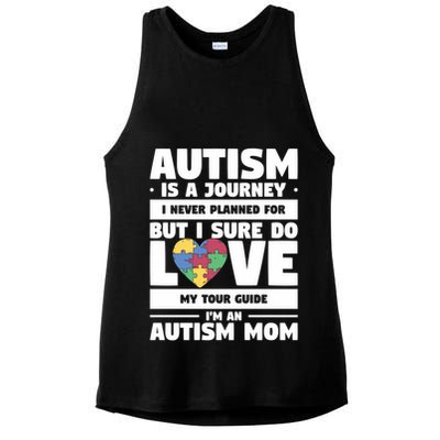 Autism Is A Journey I Never Planned For But I Sure Do Love Gift Ladies PosiCharge Tri-Blend Wicking Tank