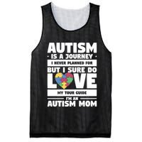 Autism Is A Journey I Never Planned For But I Sure Do Love Gift Mesh Reversible Basketball Jersey Tank