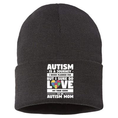 Autism Is A Journey I Never Planned For But I Sure Do Love Gift Sustainable Knit Beanie