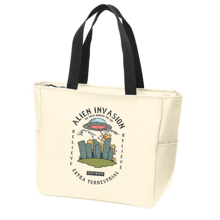 Alien Invasion Zip Tote Bag
