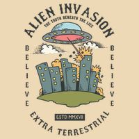 Alien Invasion Zip Tote Bag