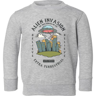 Alien Invasion Toddler Sweatshirt