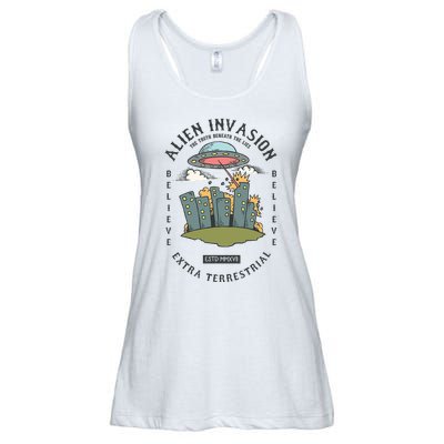 Alien Invasion Ladies Essential Flowy Tank