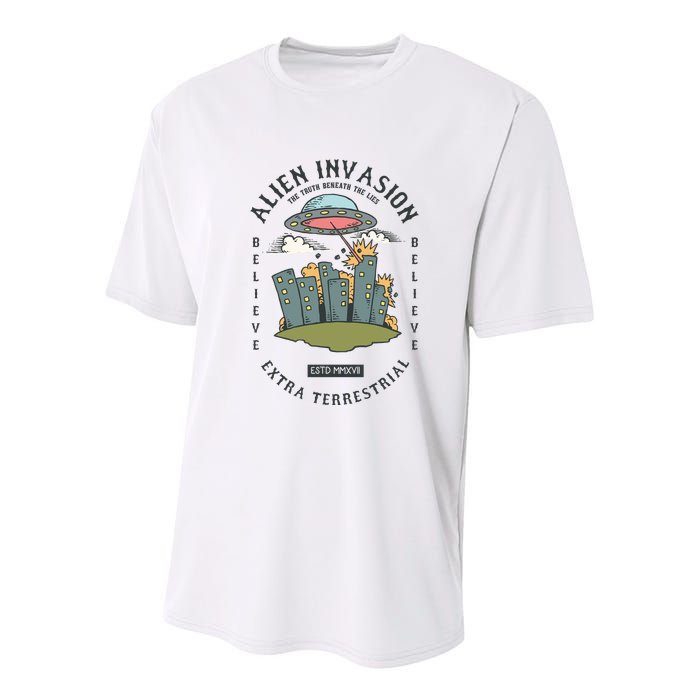 Alien Invasion Youth Performance Sprint T-Shirt