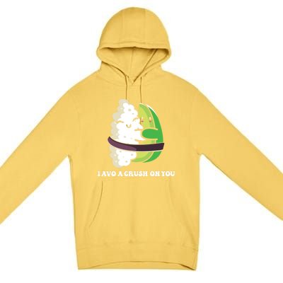 Avocado I Avo Crush On You Funny Sushi Phrase Japan Food Art Great Gift Premium Pullover Hoodie