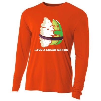 Avocado I Avo Crush On You Funny Sushi Phrase Japan Food Art Great Gift Cooling Performance Long Sleeve Crew