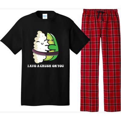 Avocado I Avo Crush On You Funny Sushi Phrase Japan Food Art Great Gift Pajama Set