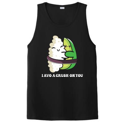 Avocado I Avo Crush On You Funny Sushi Phrase Japan Food Art Great Gift PosiCharge Competitor Tank