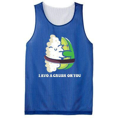 Avocado I Avo Crush On You Funny Sushi Phrase Japan Food Art Great Gift Mesh Reversible Basketball Jersey Tank