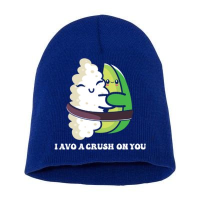 Avocado I Avo Crush On You Funny Sushi Phrase Japan Food Art Great Gift Short Acrylic Beanie