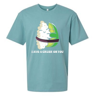 Avocado I Avo Crush On You Funny Sushi Phrase Japan Food Art Great Gift Sueded Cloud Jersey T-Shirt