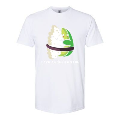 Avocado I Avo Crush On You Funny Sushi Phrase Japan Food Art Great Gift Softstyle® CVC T-Shirt