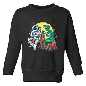 Alien Inking Astronaut Ink Funny Tattoo Artist Toddler Sweatshirt