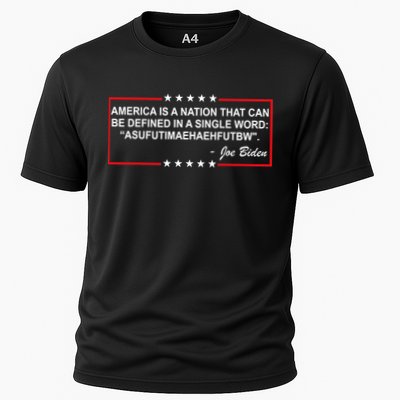 America Is A Nation That Can Be Defined In A Single Word Funny Joe Biden Quote Performance Shirt