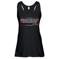 America Is A Nation That Can Be Defined In A Single Word Funny Joe Biden Quote Ladies Essential Flowy Tank