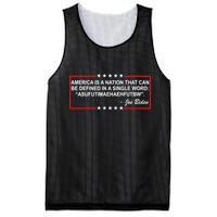 America Is A Nation That Can Be Defined In A Single Word Funny Joe Biden Quote Mesh Reversible Basketball Jersey Tank