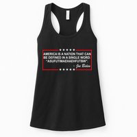 America Is A Nation That Can Be Defined In A Single Word Funny Joe Biden Quote Womens Tank Top