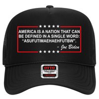 America Is A Nation That Can Be Defined In A Single Word Funny Joe Biden Quote Hat