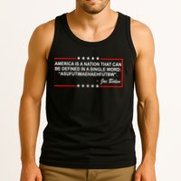 America Is A Nation That Can Be Defined In A Single Word Funny Joe Biden Quote Tank Top