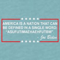 America Is A Nation That Can Be Defined In A Single Word Funny Joe Biden Quote Sueded Cloud Jersey T-Shirt