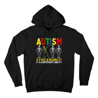 Autism It's A Different Ability Funny Dabbing Skeleton Hoodie