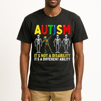 Autism It's A Different Ability Funny Dabbing Skeleton Tall T-Shirt