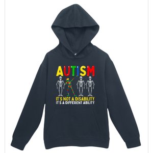 Autism It's A Different Ability Funny Dabbing Skeleton Urban Pullover Hoodie