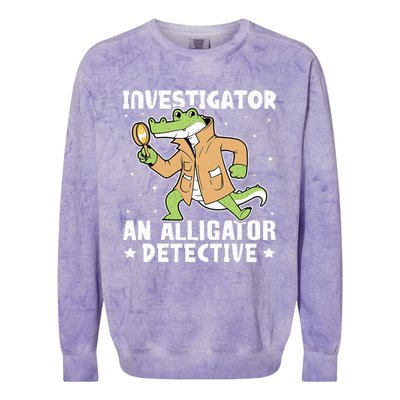 Alligator Investigator An Alligator Detective Colorblast Crewneck Sweatshirt