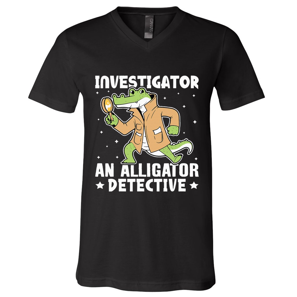 Alligator Investigator An Alligator Detective V-Neck T-Shirt