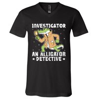 Alligator Investigator An Alligator Detective V-Neck T-Shirt